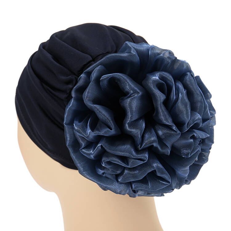 Elegant Floral Ruffle Underscarf Cap for Hijab