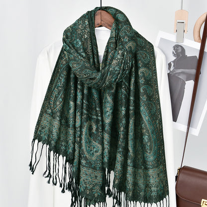 Premium Pattern Hijab with Tassel
