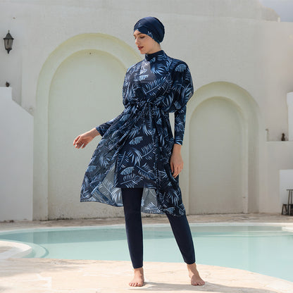 Stay confident and covered with this elegant modest swimwear