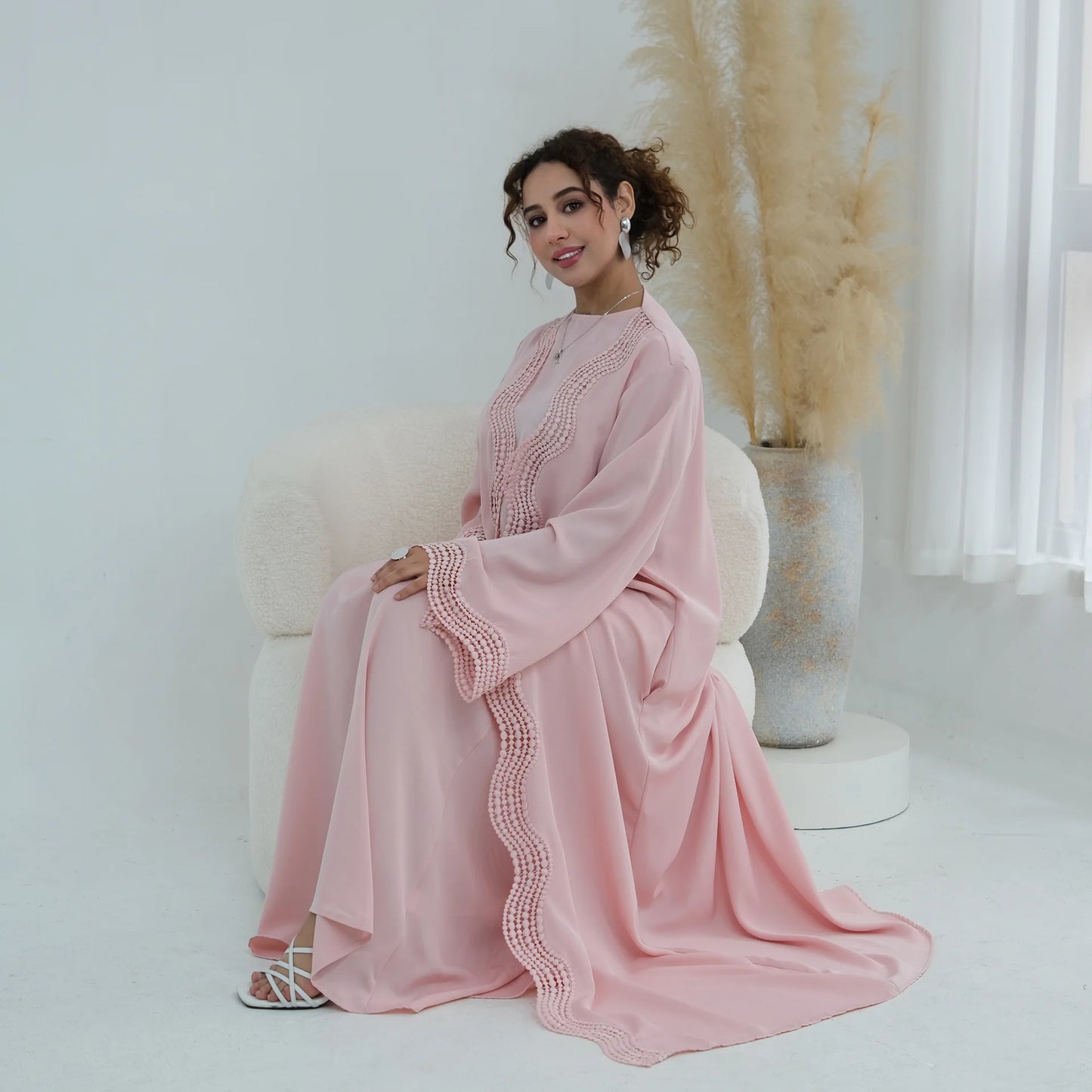 Dubai Two-Piece Open Abaya Set