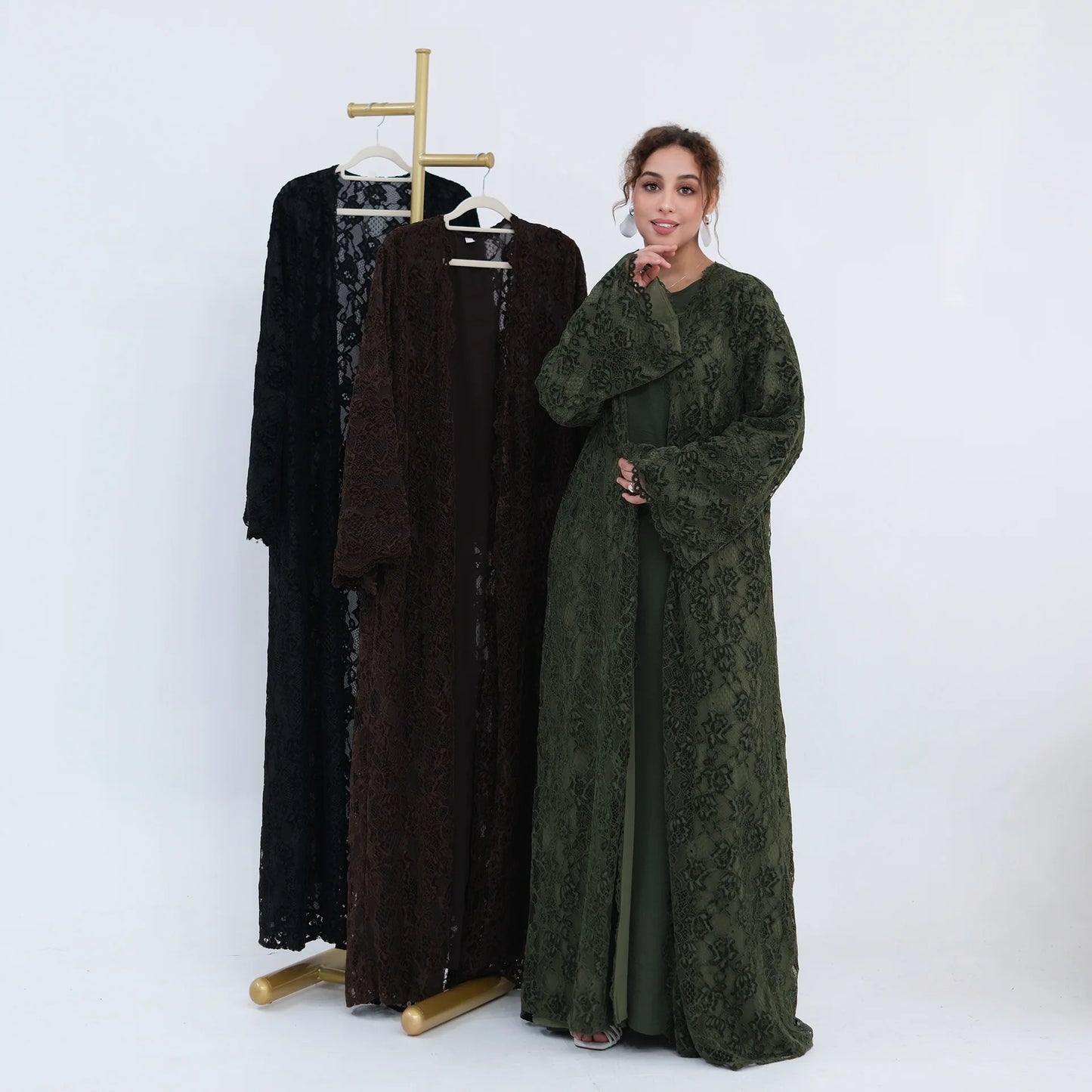 Elegant Lace Abaya Dress