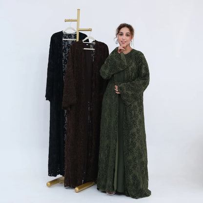 Elegant Lace Abaya Dress