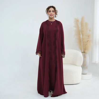 Dubai Two-Piece Open Abaya Set