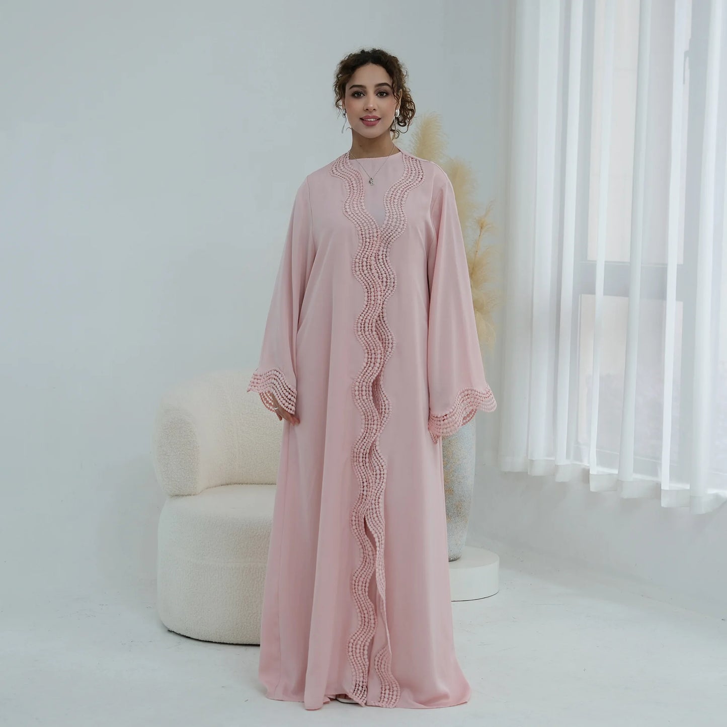 Dubai Two-Piece Open Abaya Set