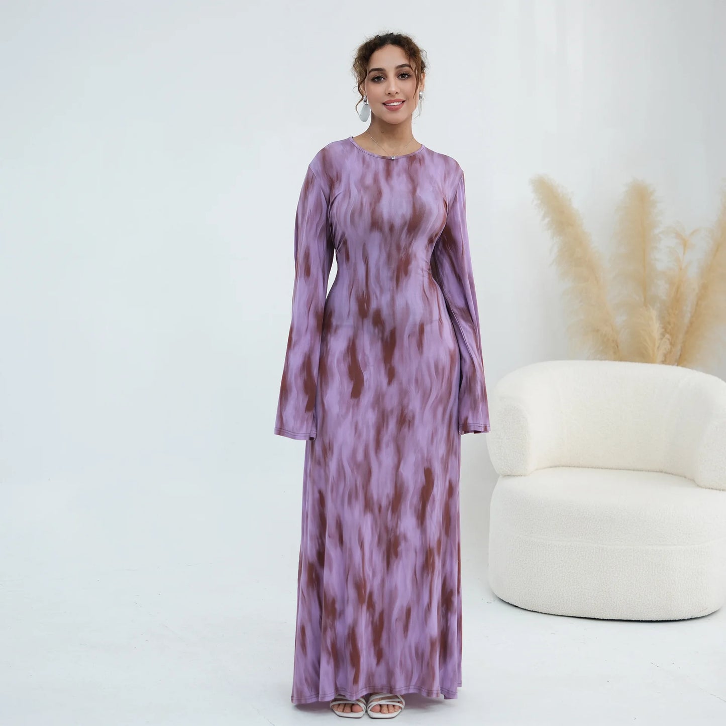 Elegant Plus Size Printed Abaya