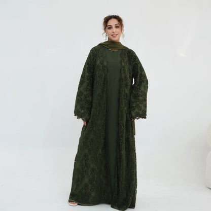 Elegant Lace Abaya Dress
