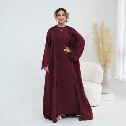 Dubai Two-Piece Open Abaya Set