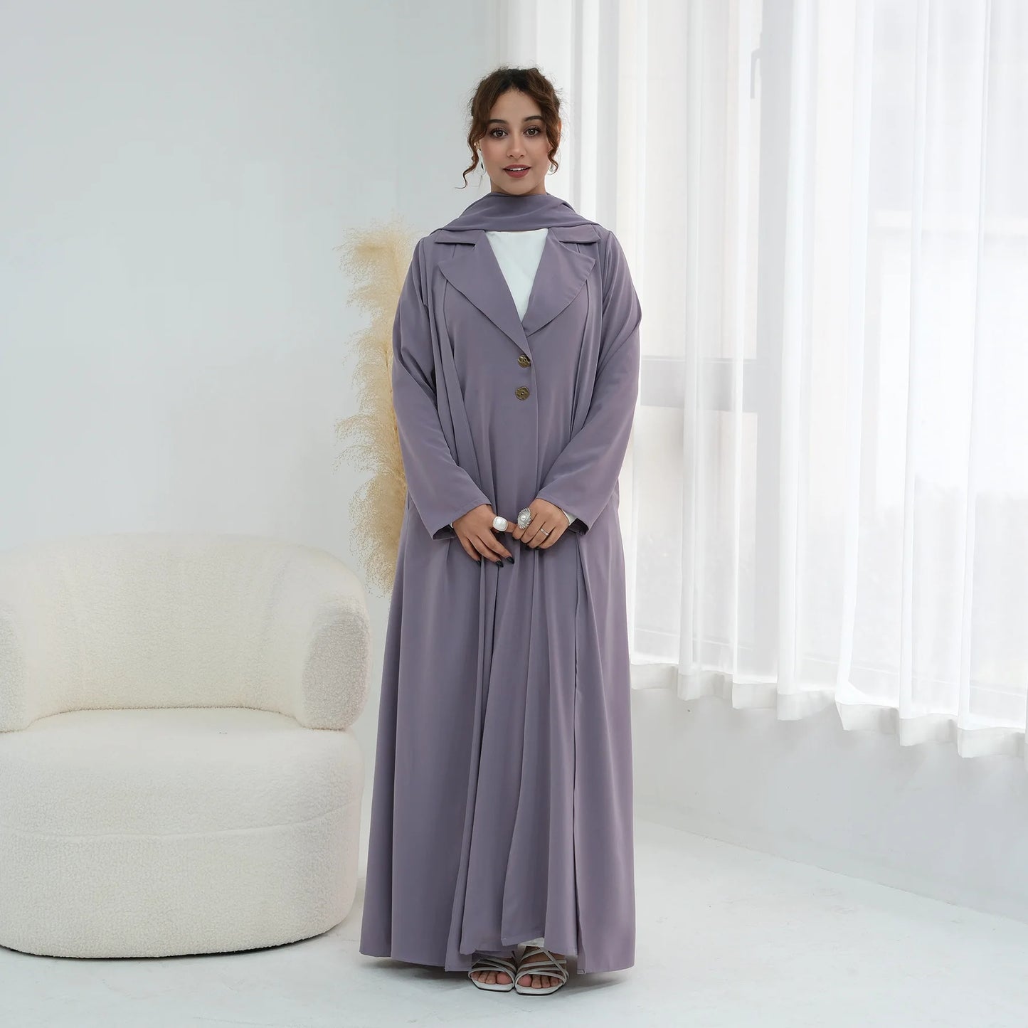 Elegant Open Abaya – Modest Kaftan Style