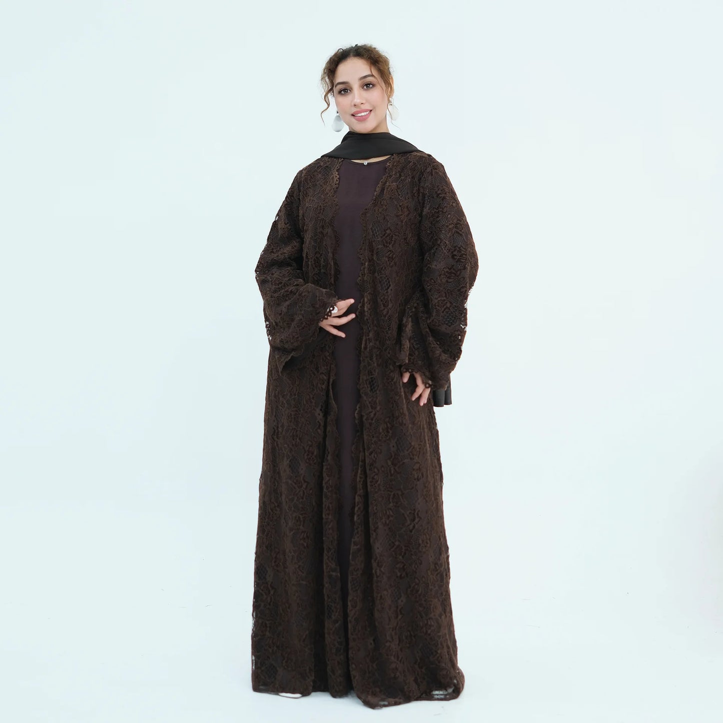 Elegant Lace Abaya Dress