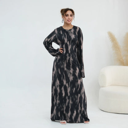 Elegant Plus Size Printed Abaya