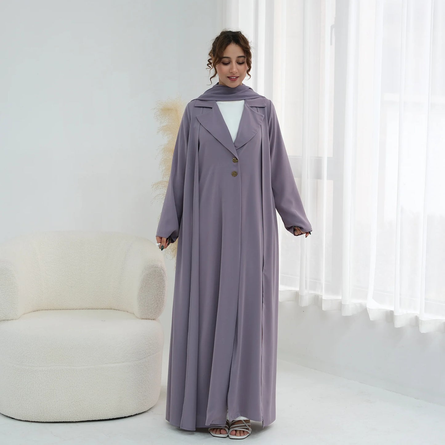 Elegant Open Abaya – Modest Kaftan Style
