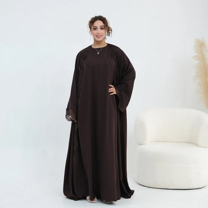 Dubai Two-Piece Open Abaya Set