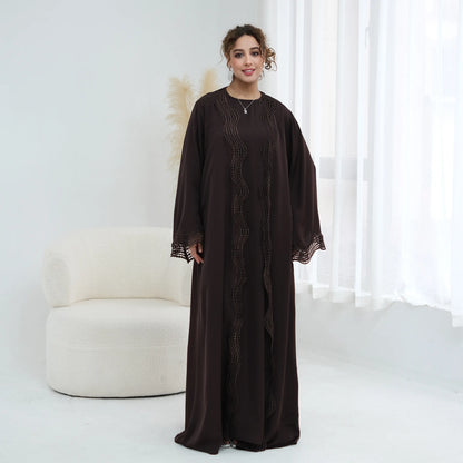 Dubai Two-Piece Open Abaya Set