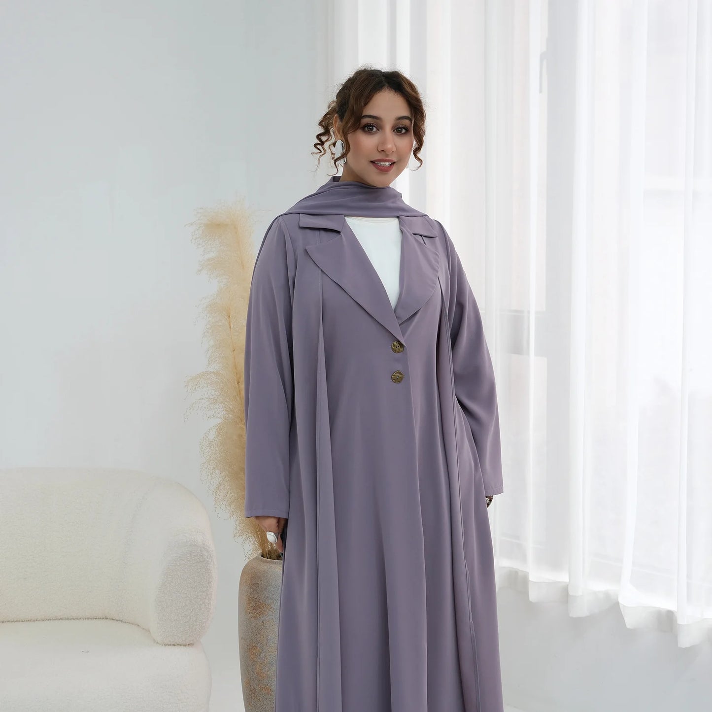 Elegant Open Abaya – Modest Kaftan Style