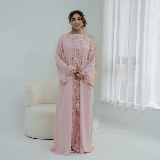 Dubai Two-Piece Open Abaya Set