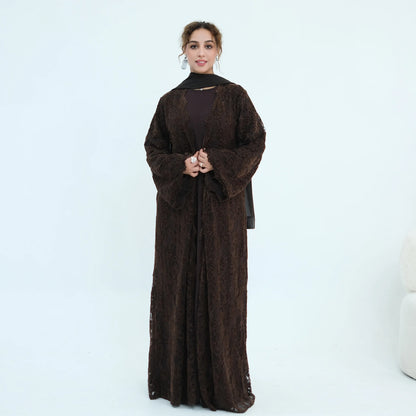 Elegant Lace Abaya Dress