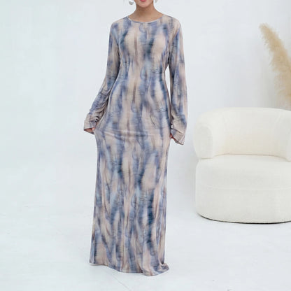 Elegant Plus Size Printed Abaya