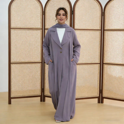 Elegant Open Abaya – Modest Kaftan Style