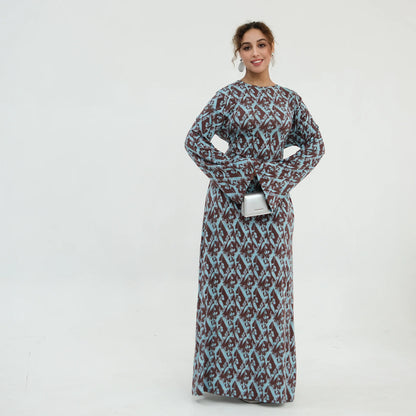 Elegant Plus Size Printed Abaya