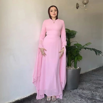 Elegant  Abaya – Sweet Solid Party Dress