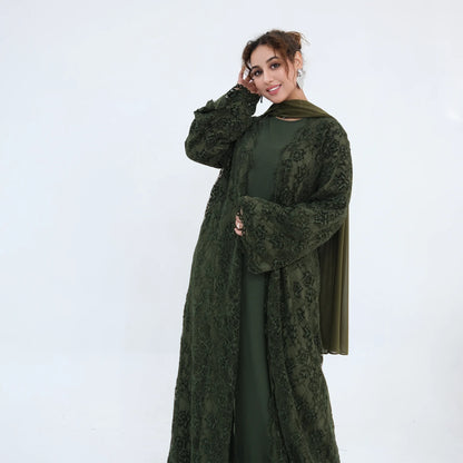 Elegant Lace Abaya Dress