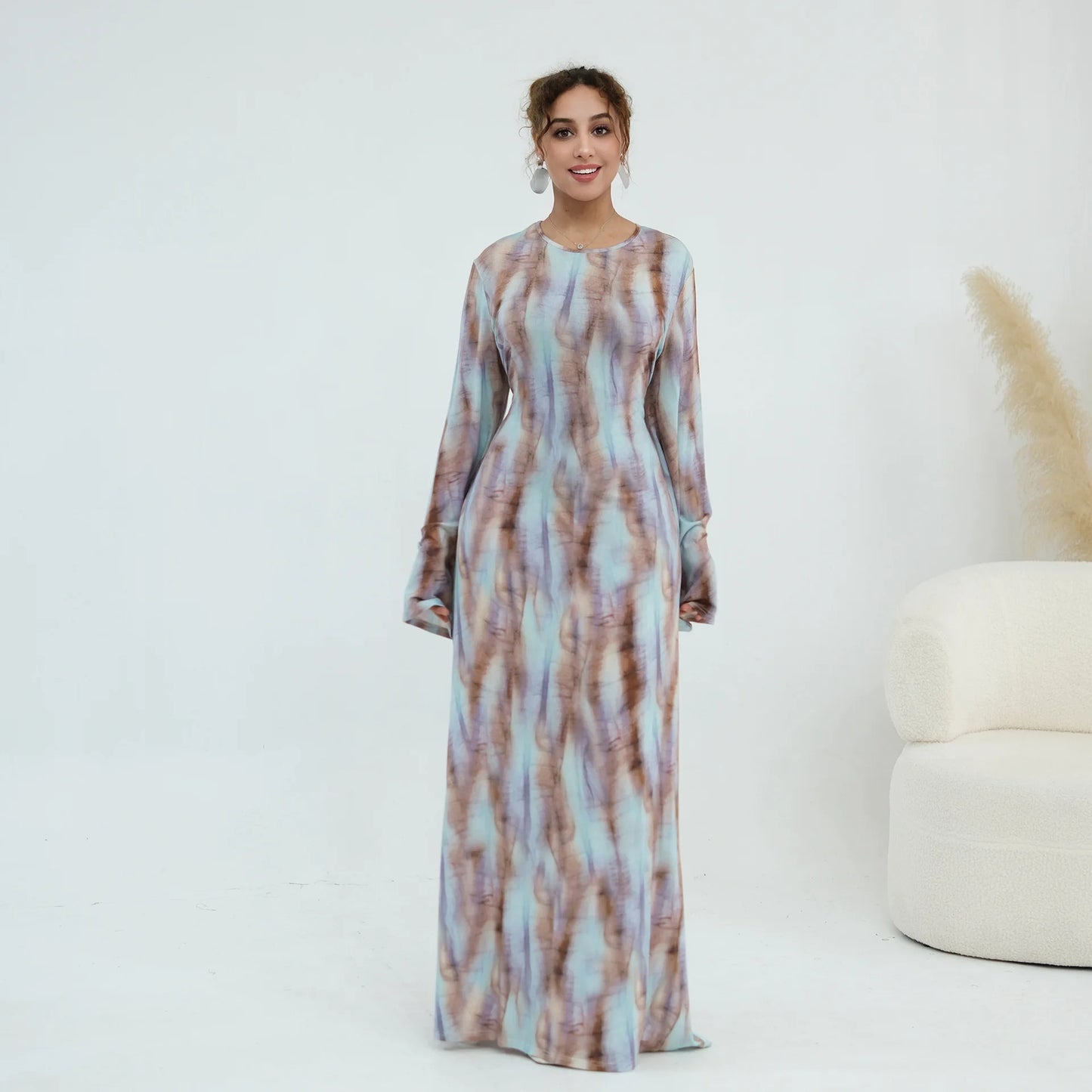 Elegant Plus Size Printed Abaya