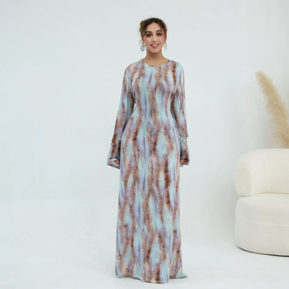 Elegant Plus Size Printed Abaya