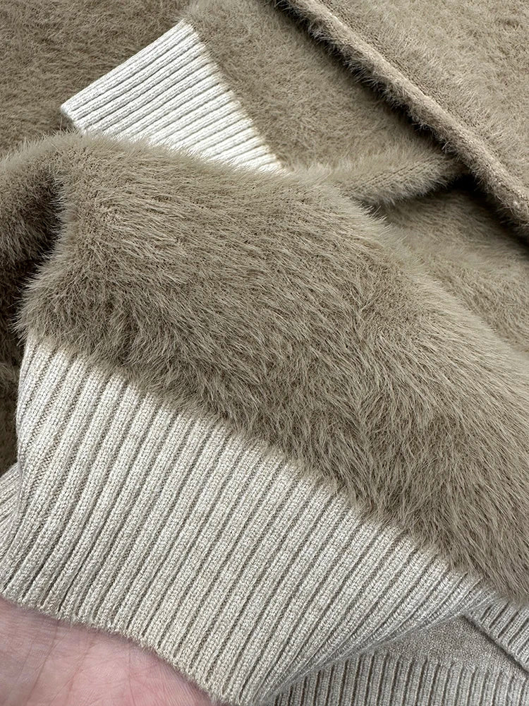 Soft Velvet Turtleneck Sweater – Elegant Winter Knit Top