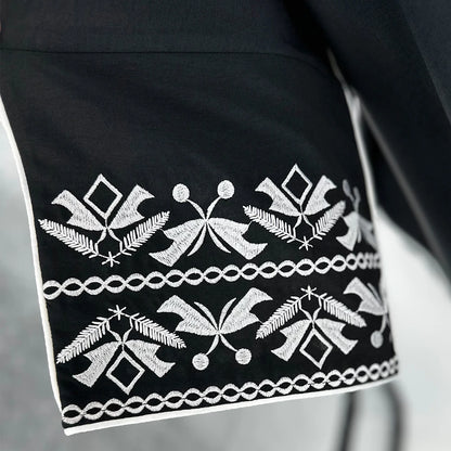 Classic Fashion Embroidered Abaya Hijab Dress with Long Sleeves.
