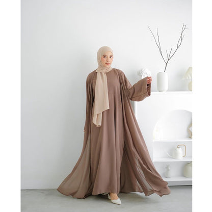 Ladyra Set Abaya | maxy dress for muslim women | abaya kaftan hajj and umrah-open abaya