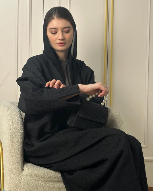 Winter Open Butterfly Abaya Set