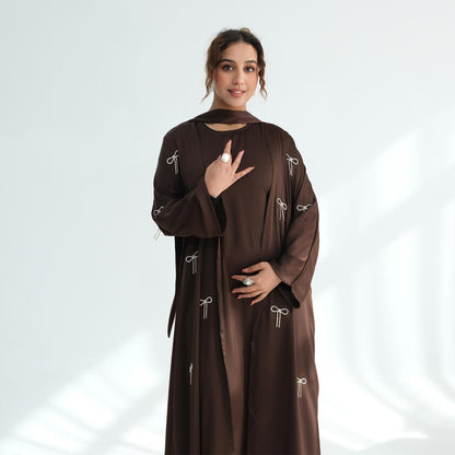 Elegant Bow 2-Piece Abaya Set