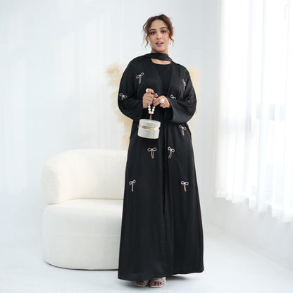 Elegant Bow 2-Piece Abaya Set