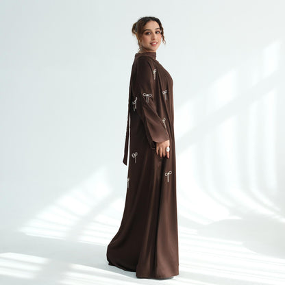 Elegant Bow 2-Piece Abaya Set