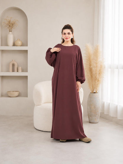 Breastfeeding Abaya: Comfortable Modest Full-Length Loose Fit Dress