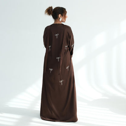 Elegant Bow 2-Piece Abaya Set