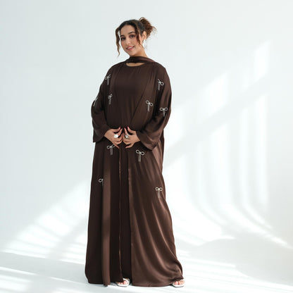 Elegant Bow 2-Piece Abaya Set