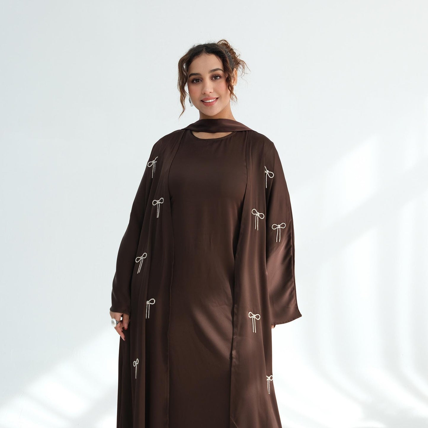 Elegant Bow 2-Piece Abaya Set