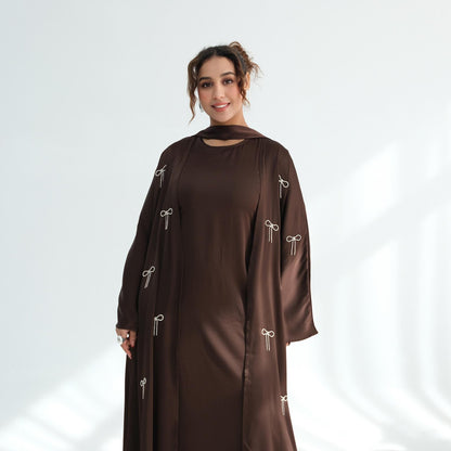 Elegant Bow 2-Piece Abaya Set