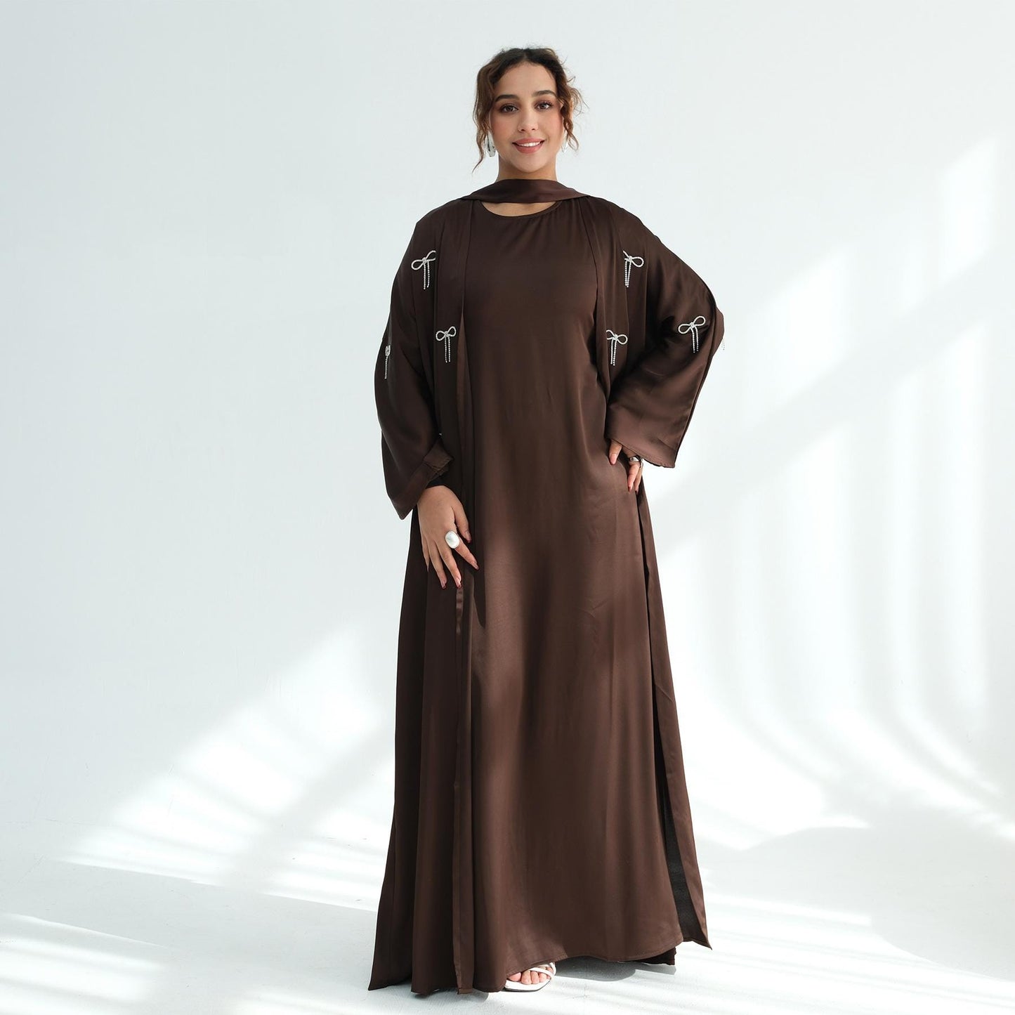 Elegant Bow 2-Piece Abaya Set