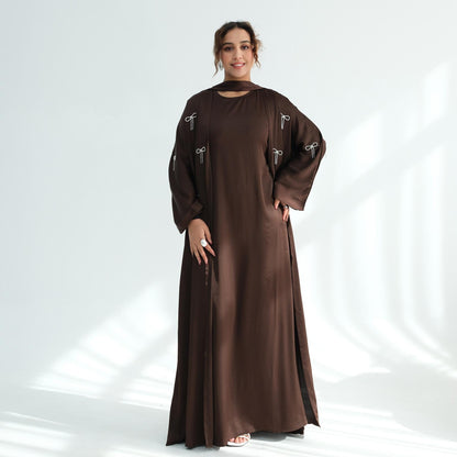 Elegant Bow 2-Piece Abaya Set