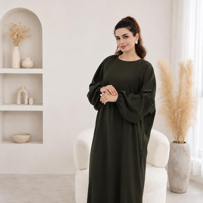 Breastfeeding Abaya: Comfortable Modest Full-Length Loose Fit Dress