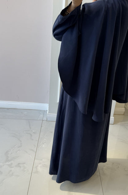 Elegant Cape Sleeve Abaya – Modest Maxi Dress