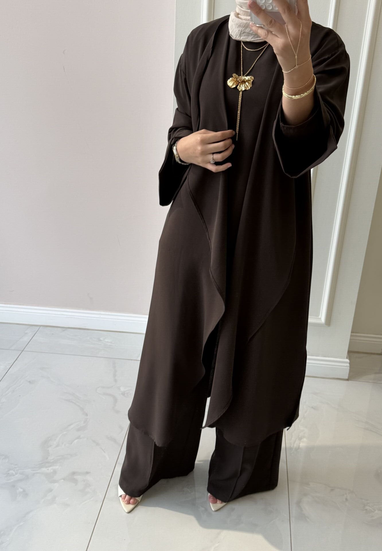 Abaya set, muslim outfit, modest fashion, kimono abaya