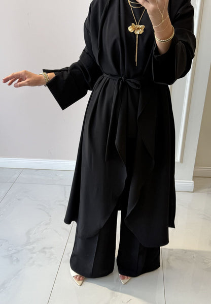 Abaya set, muslim outfit, modest fashion, kimono abaya