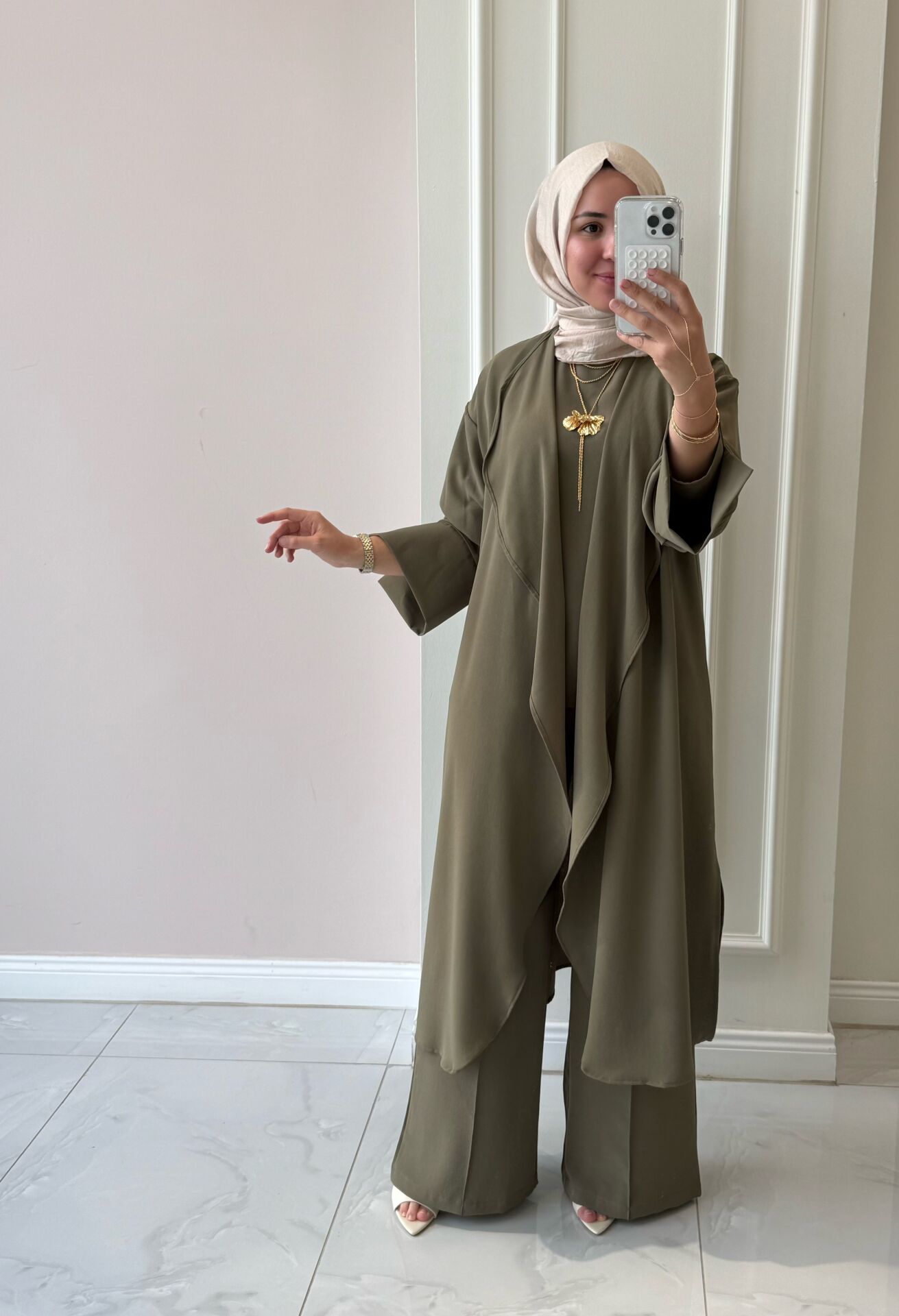 Abaya set, muslim outfit, modest fashion, kimono abaya