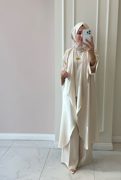 Abaya set, muslim outfit, modest fashion, kimono abaya