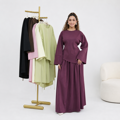 Two Piece  Set for Women | Long Sleeve and Maxi Skirt | Modest Outfit | Casual Dress |