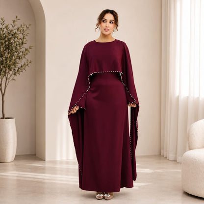 Luxury Pearl Abaya | Formal Maxi Dress for Women