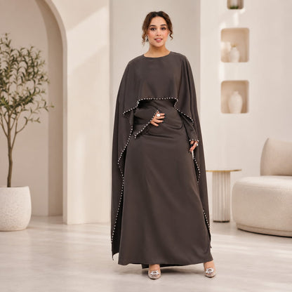 Luxury Pearl Abaya | Formal Maxi Dress for Women